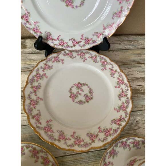 Elite Works Limoges France Bridal Wreath Pink Rose Garland 5-Pc Set REPLACEMENT - Picture 6 of 16